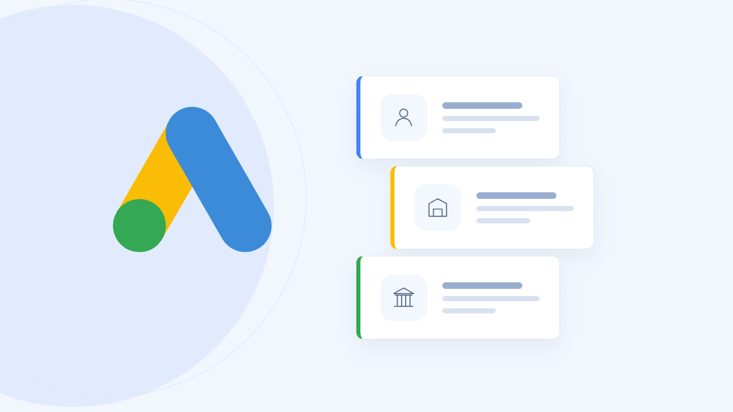 Google Ads logo alongside three distinct verification pathways